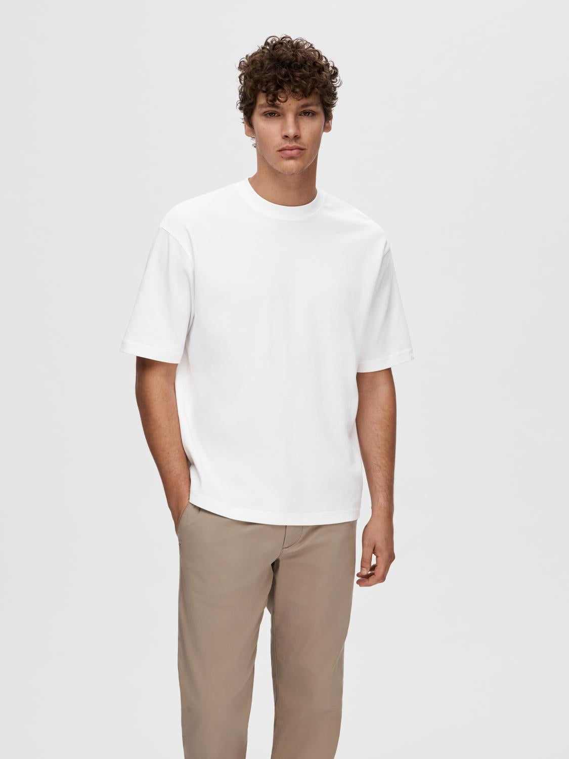 SLHLOOSEOSCAR T-Shirt - Bright White